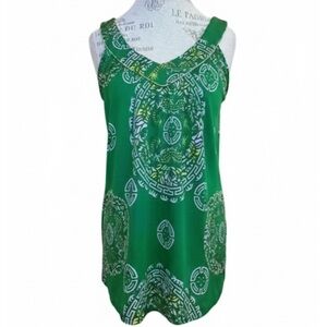Nieves Lavi With Asian Inspired Print Silk Tank Top Large Excellent Condition!